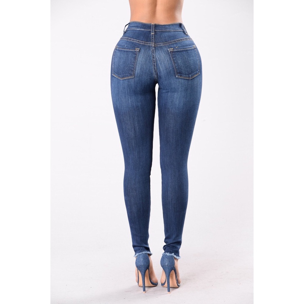 Distressed Blue Jeans - Picture 3 of 8